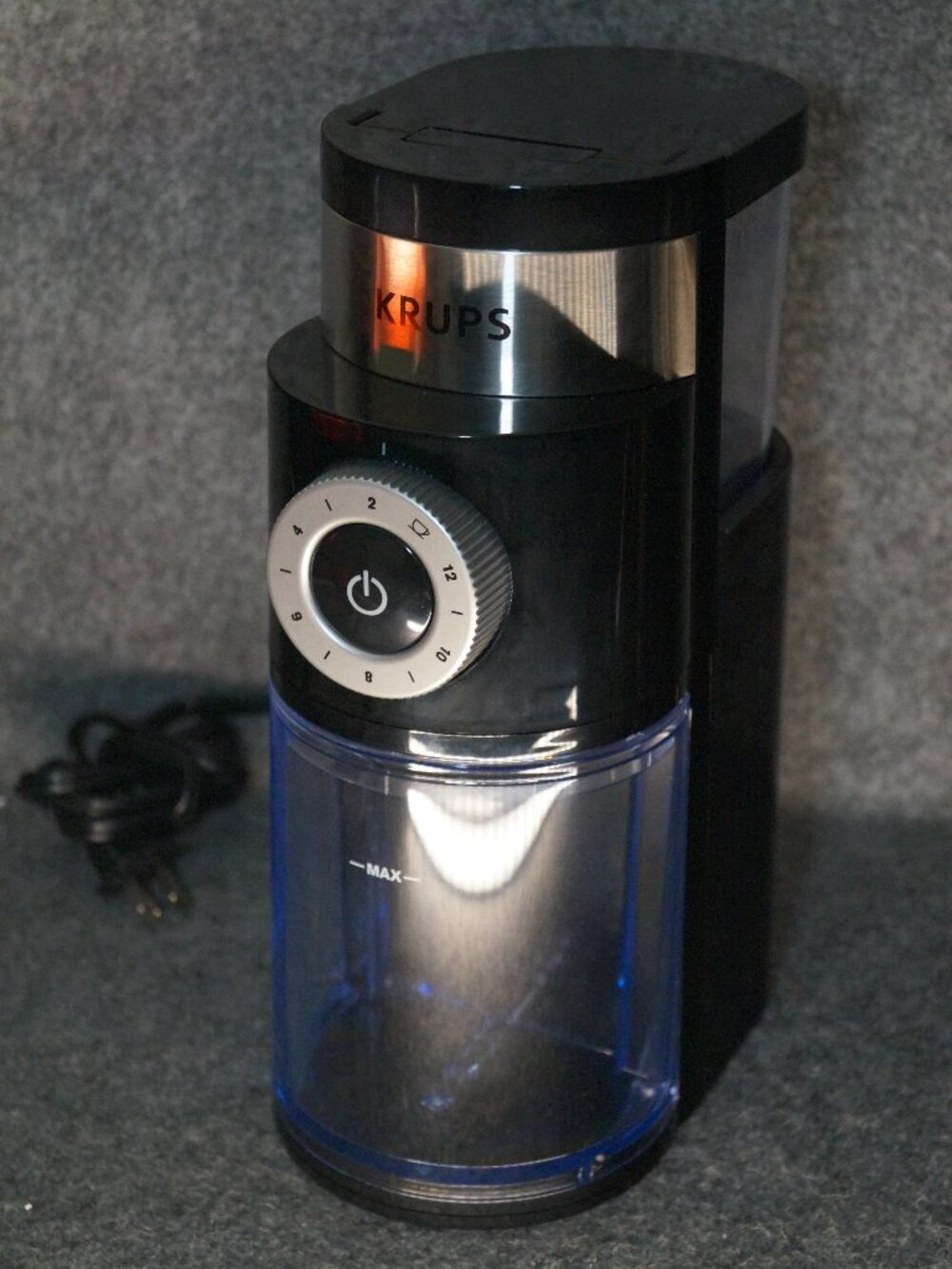 Krups GX550 Black Electric Burr Coffee Grinder Precise Grind Preowned